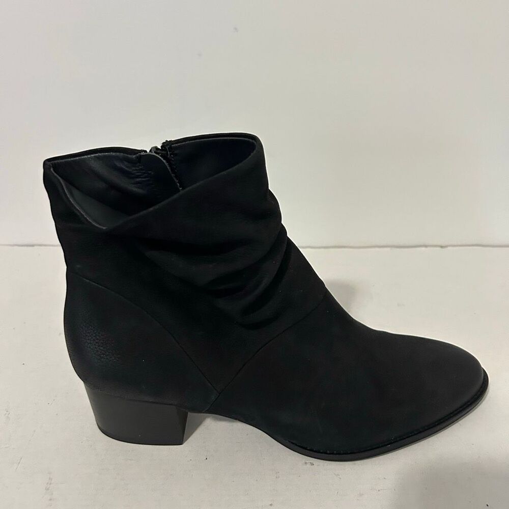 Paul Green Brianna Slouchy Bootie Nubuck Side Zip 8.5 (6 Austria) Black Classic